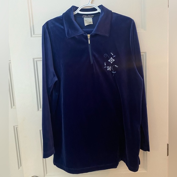 Vanity fair 2 pieces velour loundge blue - Picture 1 of 16